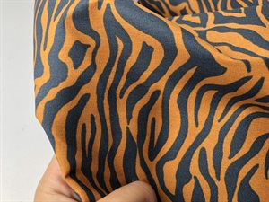 Coated poplin - flotte zebra striber